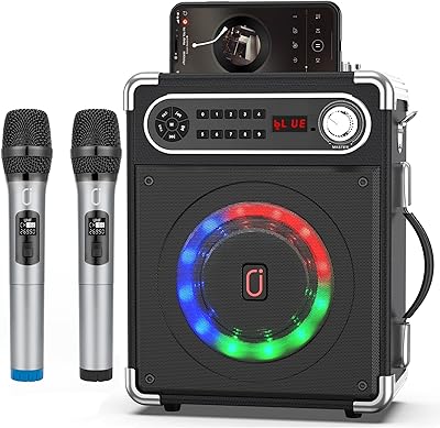 Haut-parleur bluetooth gyx avec 2 microphones sans fil, haut-parleur bluetooth portable avec réglage