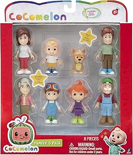 Ensemble de 8 figurines de la famille coco mellon, multicolore, cmw0047