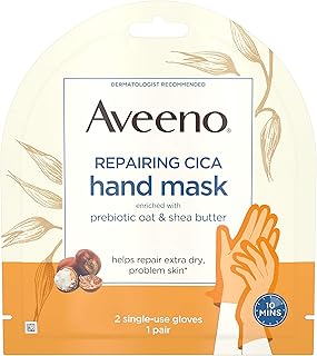 Masque pour les mains cica réparateur aveeno à l'avoine prébiotique et au beurre