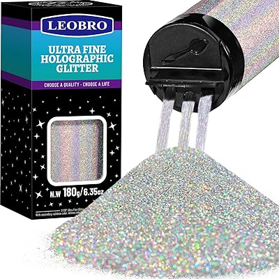 Paillettes 3d ultra fines, 180 g/6,6 oz, paillettes en résine 1/128", paillettes métalliques