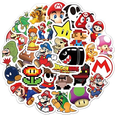 50 autocollants super mario bros pour enfants et adolescents superbes de jeu