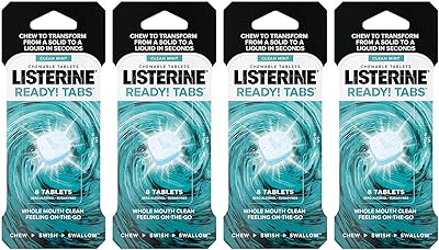 Comprimés à croquer listerine sans alcool et sans sucre à la menthe