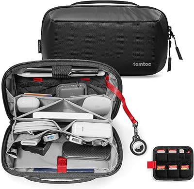 Sac de rangement électronique tomtok pour chargeur, câbles, batterie externe, disque dur, cordons