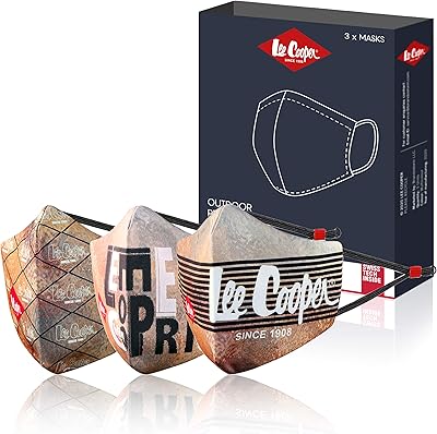 Masque facial à sublimation lee cooper avec heiq hyprotecht et smarttemp - couvre-visages