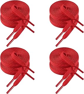 Lacets plats olneolok lot de 4 paires de lacets de chaussures de sport