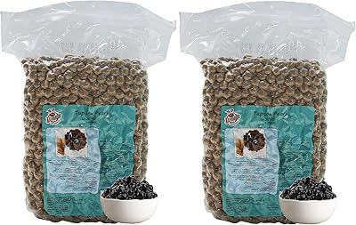 Pack de 2 perles de tapioca noires - 1 kg par paquet