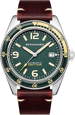 Montre automatique pour homme de 43 mm avec bracelet en cuir véritable sp-5055