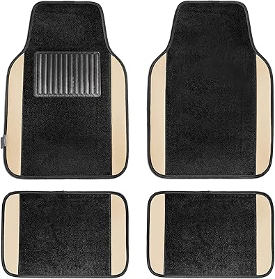 Fh group f14407beige universal fit premium carpet tapis de sol beige pour voiture