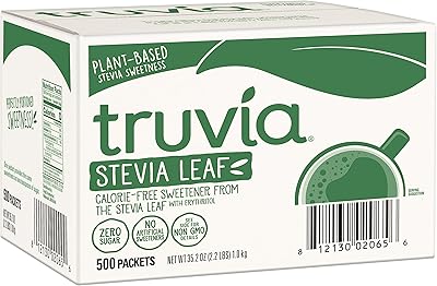 Sachets d'édulcorants naturels truvia stevia, 35 oz, 500 unités (paquet de 1)