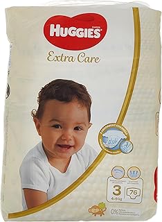 Couches huggies extra care, taille 3-4-9 kg 76 pièces