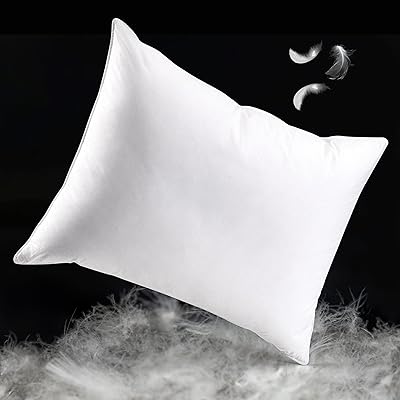 Oreiller de lit sabritex à soutien moyen en duvet d'oie et plumes, adapté