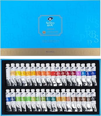 Ensemble de peinture aquarelle paul rubens, 36 couleurs vives 5 ml/tube - hautement