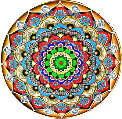 Puzzle rond réaliste de 1 000 pièces en forme de mandala. incroyable puzzle