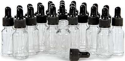 Viva plex, 24 flacons, transparent, 10 ml (1/3 oz) avec compte-gouttes en verre