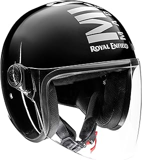 Casque ouvert royal enfield mlg (v) avec visière noir brillant (l) 58 cm