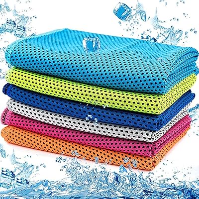 6 paquets de serviettes rafraîchissantes, serviette légère en microfibre, serviette froide douce et respirante, chiffons anti-transpiration pour le sport, le fitness, la salle de sport, le yoga, la course, les voyages, le camping, par temps chaud pour hommes et femmes. Diaytar Sénégal : Simplicité, rapidité, économie