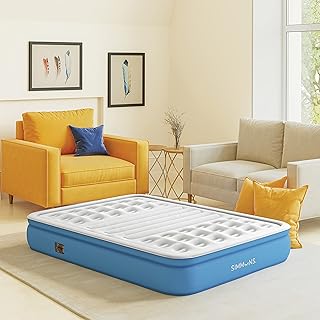 Matelas pneumatique simmons tri-zone 12 pouces avec pompe intégrée et soutien lombaire supplémentaire