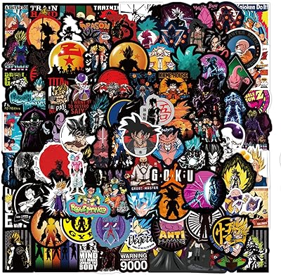 100 pièces dragon ball z autocollants pour ordinateur portable étui étanche