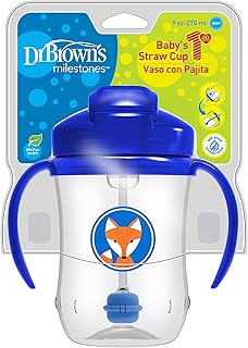 Tasse pour bébé dr. brown's first star, 270 ml, avec poignées - déco