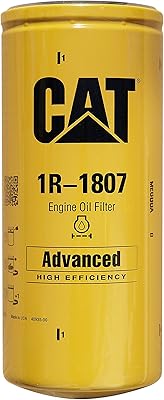 Filtre à huile moteur avancé haute efficacité caterpillar 1r1807 1r1807 (paquet de 5)