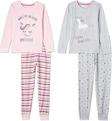 Ensemble pyjama deux pièces licorne pour fille minotti, taille l/s