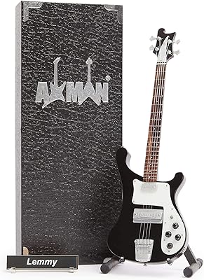 Lemmy kilmister (motörhead) : rickenbacker 4001 - réplique de guitare miniature (vendeur britannique)