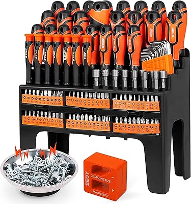 Jeu de 124 tournevis magnétiques sedy avec supports en plastique, meilleur jeu