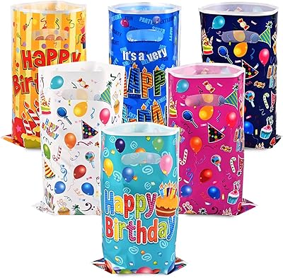 Sacs de cadeaux de fête d'enfants 60 pièces de sacs de bonbons d'anniversaire