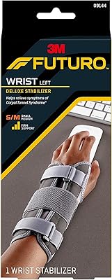 Stabilisateur de poignet futuro deluxe pour main gauche, taille s/m, gris, 09144ent. aide