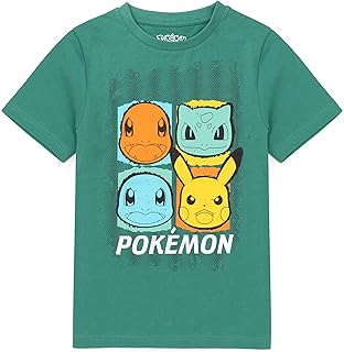 T-shirt pokémon pour garçons | chemise verte ou noire | pikachu carapuce bulbasaur charmander personnages du jeu vêtements marchandises. Faites-vous plaisir sans culpabiliser avec Diaytar