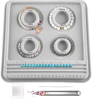 Outil de mesure de bracelets de perles pour travailleurs amateurs, 4 rainures circulaires