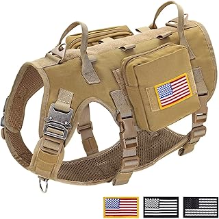 Forrestpaw harnais tactique pour chien avec boucle avant sans traction, gilet de service