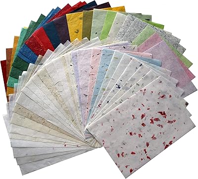 8,5x12 pouces papier de mûrier fait à la main design japonais origami washi papier de soie vente en gros produits thai unryu cartes de visite en papier avec feuilles séchées 50 feuilles. Découvrez le shopping sans frontières avec Diaytar Sénégal