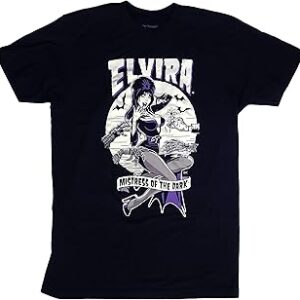 T-SHIRT NOIR POUR HOMMES DE KREEPSVILLE 666 ELVIRA MONSTER HANDS GOTHIQUE HORREUR PUNK