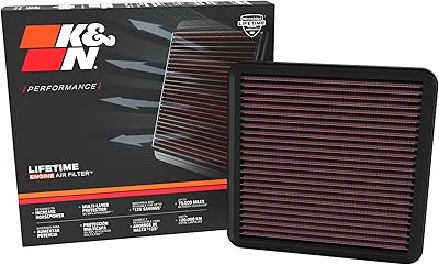 Filtre à air moteur k&n : haute performance, haut de gamme, lavable, filtre