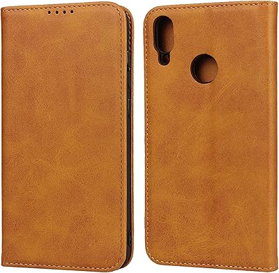 Étui portefeuille en cuir à rabat wajen compatible avec huawei y7