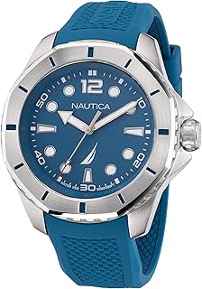 Montre pour homme nautica koh my bay avec bracelet en silicone bleu clair