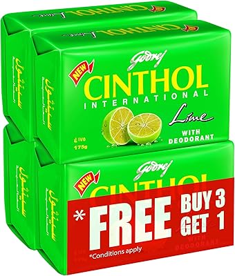 Savon en barre cinthol 99,9% de protection contre les germes au citron