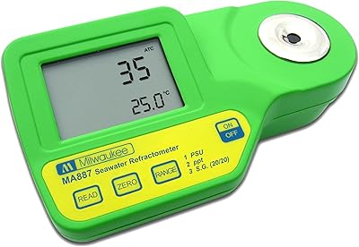 Réfractomètre salimétrique numérique milwaukee ma887 avec compensation automatique de la température, led jaune