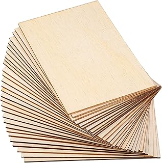20 carrés de bois non finis tranches naturelles vierges de 6" x 4"