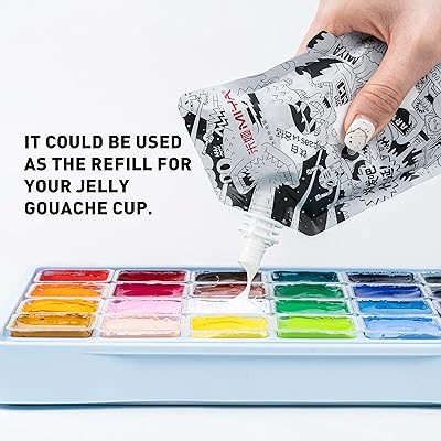 Recharge de peinture hemi gouache, 100 ml, 6 fl oz, peinture non toxique