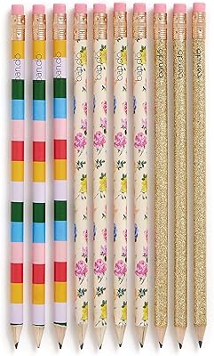 Ensemble de 10 crayons de couleur ban do write on graphite n° 2