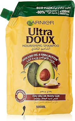 Garnier eco ultra doux shampoing nourrissant à l'huile d'avocat et au beurre
