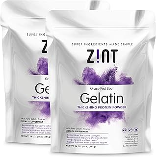 Poudre de gélatine de bœuf zint (473 ml, paquet de 2)