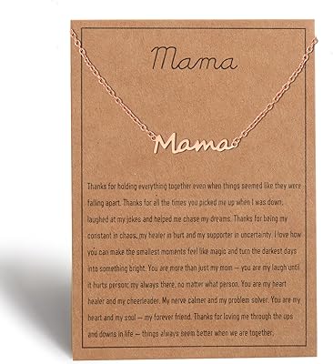 Collier maman pour femme bijoux en argent et or rose