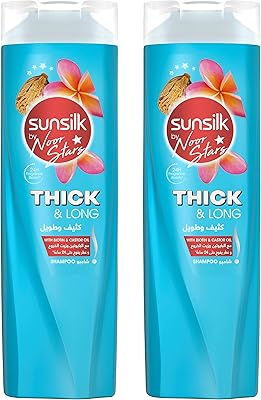 Sunsilk noor stars shampoing à la biotine et l'huile de ricin pour cheveux