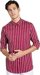 Chemise décontractée pour hommes indian terrier itmsh03022, cerise, taille l, cerise