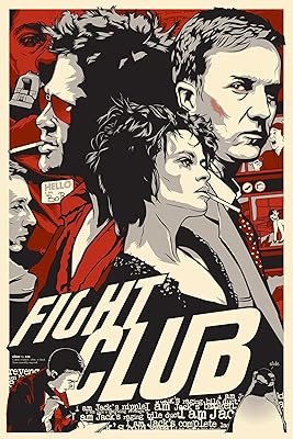 Affiche murale imprimée sur toile du film vww fight club brad pitt