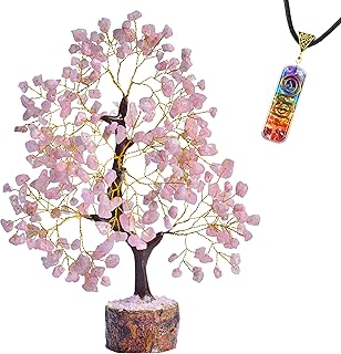 Arbre de quartz rose arbre chakra vie en cristal pierres et cristaux