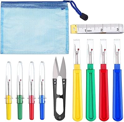 Ensemble d'outils de couture 11 pièces, outils de couture avec poignée et ciseaux